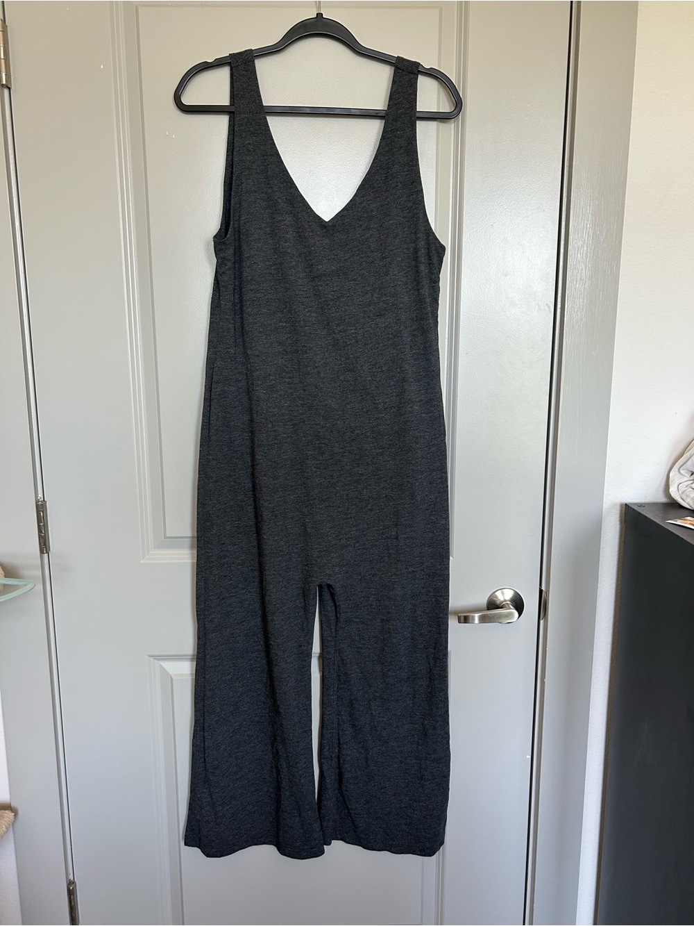 lunya Restore Charcoal Sleeveless V-Neck Wide-Leg Jumpsuit - Picture 3 of 8